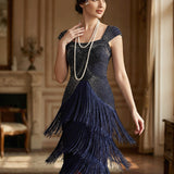 ever LUMINE|Robe midi à bretelles en forme de fourreau ornée de perles et de sequins avec décolleté carré