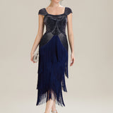 ever LUMINE|Robe midi à bretelles en forme de fourreau ornée de perles et de sequins avec décolleté carré