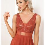ever SASHIA|Robe de Cocktail en Tulle à Paillettes Haut Bas Ourlet Asymétrique