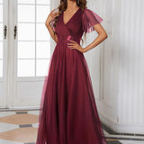 MEILLEURS CHOIX Robes de soirée bordeaux