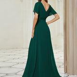 ever MONICA|Robe de soirée de mariage élégante en mousseline taille haute
