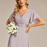 ever MONICA|Robe de soirée de mariage élégante en mousseline taille haute