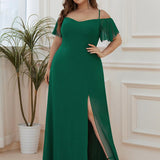 ever REYA|Robe de soirée Fendue à épaules dénudées Encolure en V