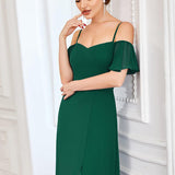 ever REYA|Robe de soirée Fendue à épaules dénudées Encolure en V