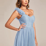 ever CLOE|Robe de soirée asymétrique en tulle à appliqués et fente haute