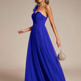ever CLOE|Robe de soirée asymétrique en tulle à appliqués et fente haute