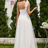 ever CLOE|Robe de soirée asymétrique en tulle à appliqués et fente haute