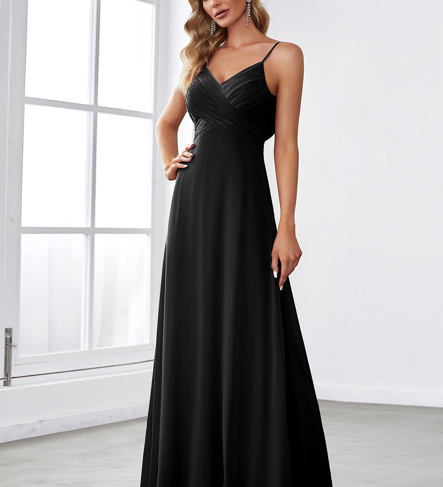 ever NOVA|Robe de demoiselle d'honneur drapée au dos avec décolleté en cœur