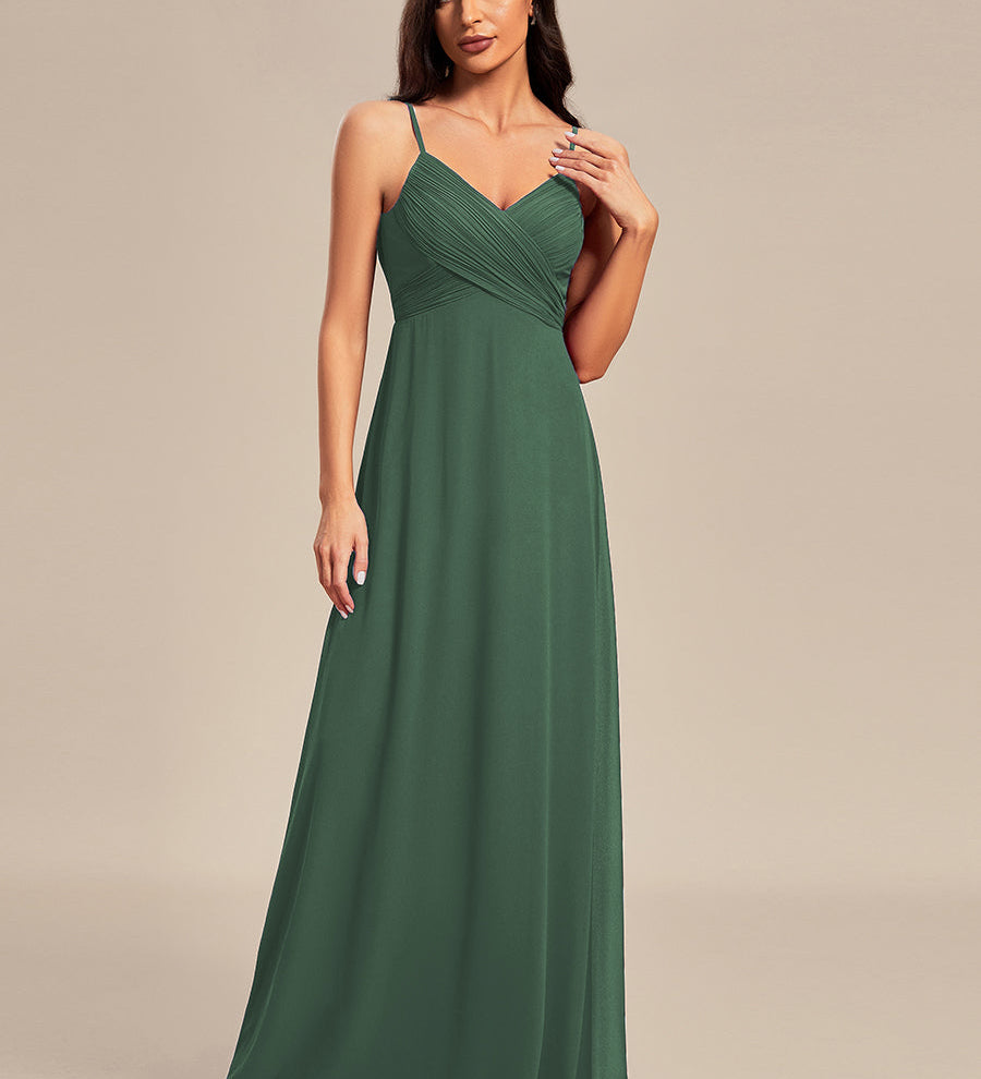 ever NOVA|Robe de demoiselle d'honneur drapée au dos avec décolleté en cœur