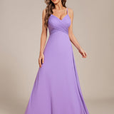 ever NOVA|Robe de demoiselle d'honneur drapée au dos avec décolleté en cœur