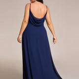 ever NOVA|Robe de demoiselle d'honneur drapée au dos avec décolleté en cœur