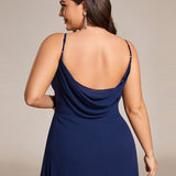 ever NOVA|Robe de demoiselle d'honneur drapée au dos avec décolleté en cœur