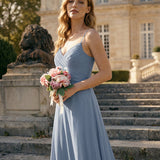 ever NOVA|Robe de demoiselle d'honneur drapée au dos avec décolleté en cœur