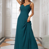 ever NOVA|Robe de demoiselle d'honneur drapée au dos avec décolleté en cœur
