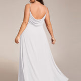 ever NOVA|Robe de demoiselle d'honneur drapée au dos avec décolleté en cœur