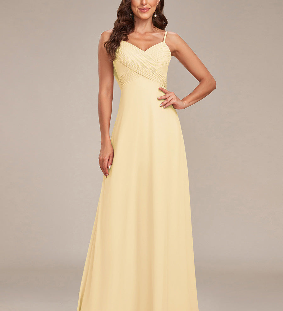 ever NOVA|Robe de demoiselle d'honneur drapée au dos avec décolleté en cœur