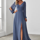 ever IVORY|Robe invitée mariage à manches fendues et dos nu