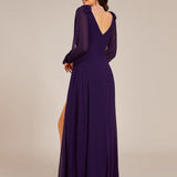 ever IVORY|Robe invitée mariage à manches fendues et dos nu