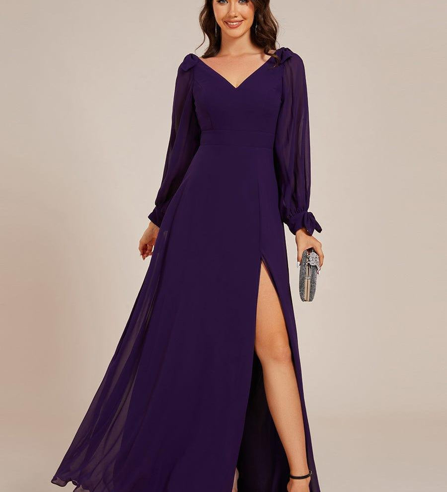 ever IVORY|Robe invitée mariage à manches fendues et dos nu