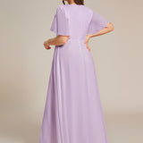 ever IVYROSE|Robe de soirée élégante en mousseline de soie avec manches flottantes