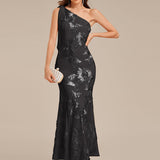 ever ARCELIA|Robe de soirée sirène à une épaule et paillettes