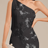 ever ARCELIA|Robe de soirée sirène à une épaule et paillettes