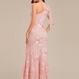 ever ARCELIA|Robe de soirée sirène à une épaule et paillettes