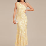 ever ARCELIA|Robe de soirée sirène à une épaule et paillettes