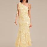 ever ARCELIA|Robe de soirée sirène à une épaule et paillettes
