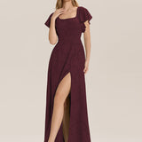 ever ZERENA|Robe en mousseline fleurie à manches volantées