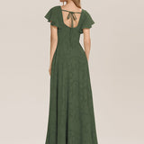 ever ZERENA|Robe en mousseline fleurie à manches volantées
