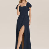 ever ZERENA|Robe en mousseline fleurie à manches volantées