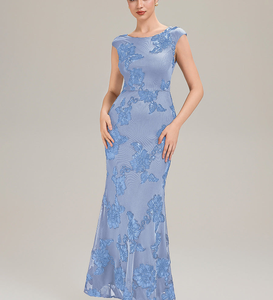 Robe de Soirée Chic Sirène Sans Manches à Épaule Unique en Tissu à Faible Élasthanne