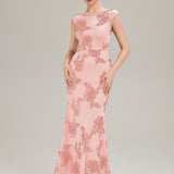 Robe de Soirée Chic Sirène Sans Manches à Épaule Unique en Tissu à Faible Élasthanne