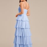 ever ROSALYN|Robe d?¡¥invitée de mariage élégante en mousseline à volants