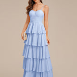 ever ROSALYN|Robe d?¡¥invitée de mariage élégante en mousseline à volants