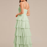 ever ROSALYN|Robe d?¡¥invitée de mariage élégante en mousseline à volants