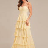 ever ROSALYN|Robe d?¡¥invitée de mariage élégante en mousseline à volants