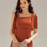 ever SABRINA|Robe de soirée longue à décolleté halter sans manches et fente haute