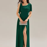 ever SABRINA|Robe longue sans manches à décolleté halter fente haute