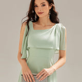 ever SABRINA|Robe de soirée longue à décolleté halter sans manches et fente haute