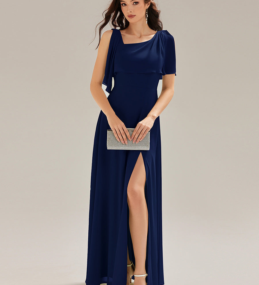 ever SABRINA|Robe longue sans manches à décolleté halter fente haute