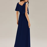 ever SABRINA|Robe de soirée longue à décolleté halter sans manches et fente haute