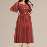 ever TAYLOR|Robe de soirée midi à paillettes