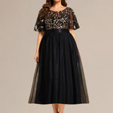 ever TAYLOR|Robe de soirée midi à paillettes