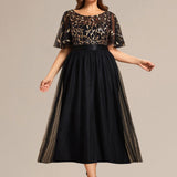 ever TAYLOR|Robe de soirée midi à paillettes