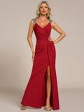ever NOIRE|Robe de soirée élégante à paillettes et col en V