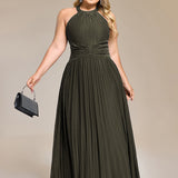 ever EVERLAINE|Robe de soirée formelle scintillante à col licou avec silhouette trapèze