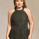 ever EVERLAINE|Robe de soirée formelle scintillante à col licou avec silhouette trapèze