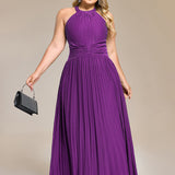 ever EVERLAINE|Robe de soirée formelle scintillante à col licou avec silhouette trapèze